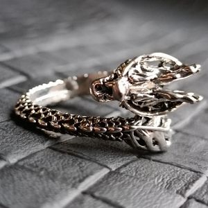 Silver Dragon Ring Sz 9